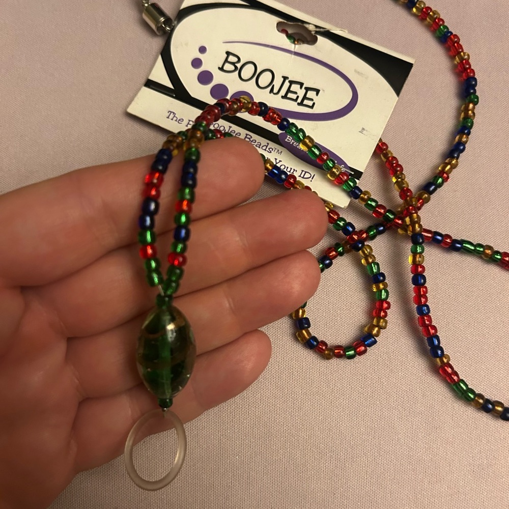 Colorful Beaded Lanyard Necklace